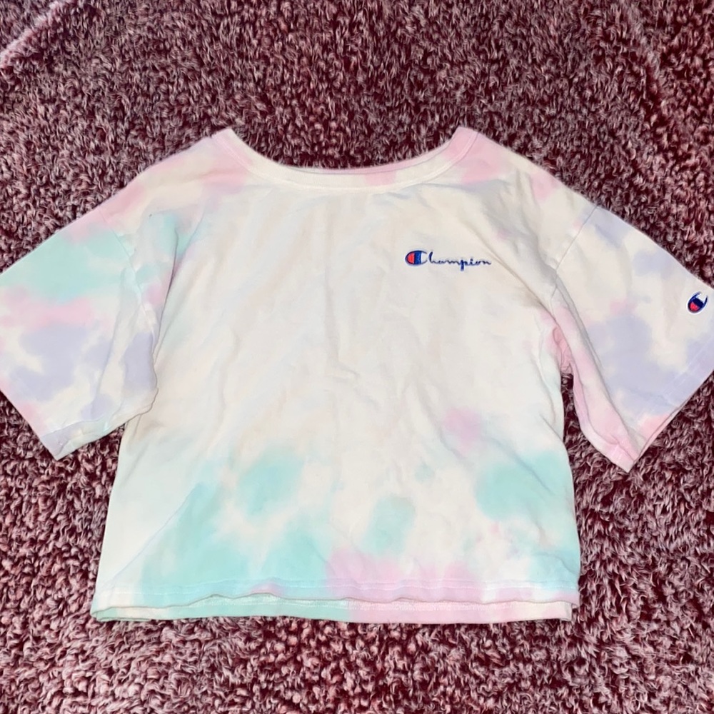 Tie Dye Cropped Champion Tee